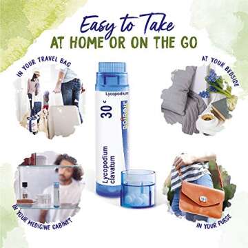 Boiron Lycopodium Clavatum 30C Homeopathic Medicine for Relief from Bloating, Gas Relief, and Stomach Pressure or Discomfort, 3 Count (Pack of 1) (Total 240 Pellets)