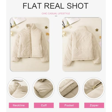 Dokotoo Women's Warm Winter Puffer Jacket with Pockets