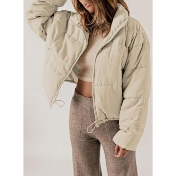 Dokotoo Women's Warm Winter Puffer Jacket with Pockets