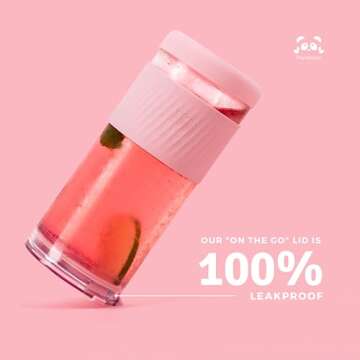 Pandaloo Glass Cup - 20oz Stylish Hydration Tumbler