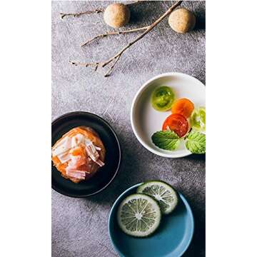 Stylish Ceramic Porcelain Side Dish Bowls - Set of 6