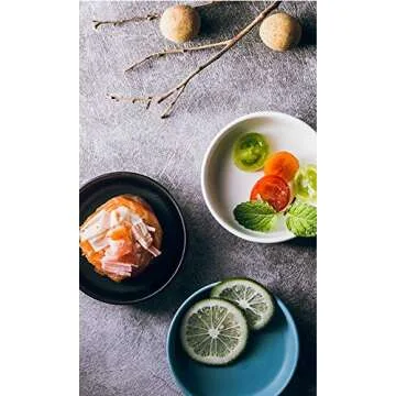 Stylish Ceramic Porcelain Side Dish Bowls - Set of 6