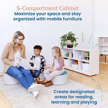 ECR4Kids Mobile Storage Cabinet for Classroom and Kids