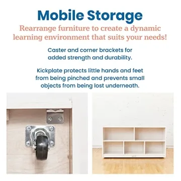 ECR4Kids Mobile Storage Cabinet for Classroom and Kids