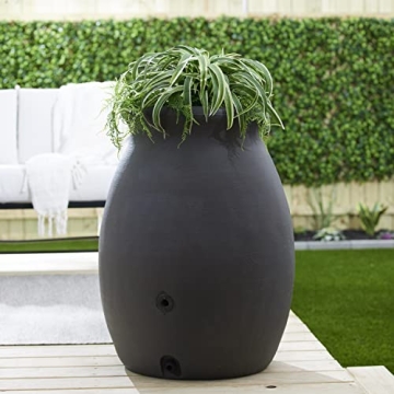 Algreen 50 Gallon Eco-Friendly Rainwater Collection Barrel