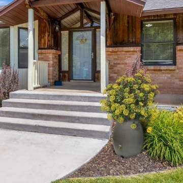 Algreen 50 Gallon Eco-Friendly Rainwater Collection Barrel