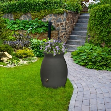 Algreen 50 Gallon Eco-Friendly Rainwater Collection Barrel