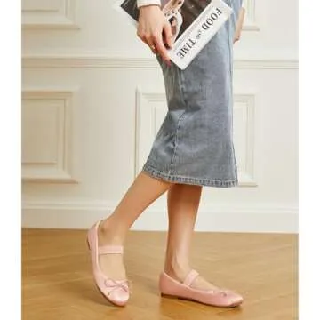 Trary Pink Mary Jane Flats - Stylish and Comfortable for Women