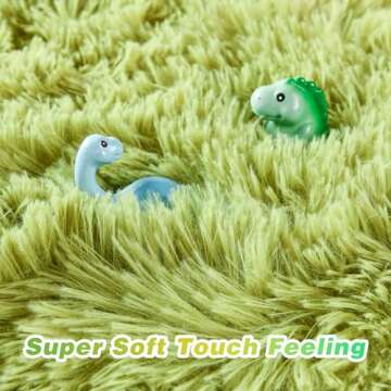 junovo Ultra Soft Area Rugs 6x9 Feet Fluffy Carpets for Bedroom Kids Girls Boys Baby Living Room Sha...