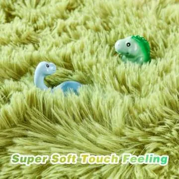 junovo Ultra Soft Area Rugs 6x9 Feet Fluffy Carpets for Bedroom Kids Girls Boys Baby Living Room Sha...