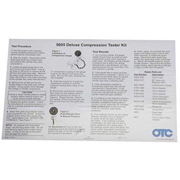 OTC 5605 Deluxe Compression Tester Kit with Case