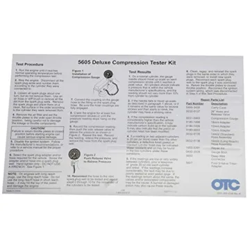 OTC 5605 Deluxe Compression Tester Kit with Case