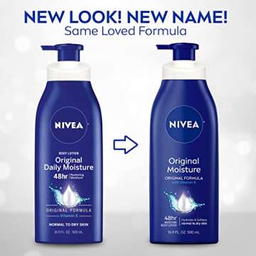 NIVEA Original Moisture Body Lotion with Vitamin E, Body Lotion for Dry Skin, 16.9 Fl Oz Pump Bottle