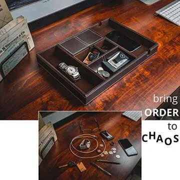 Stylish ULTRAY Nightstand Organizer with 6 Compartments
