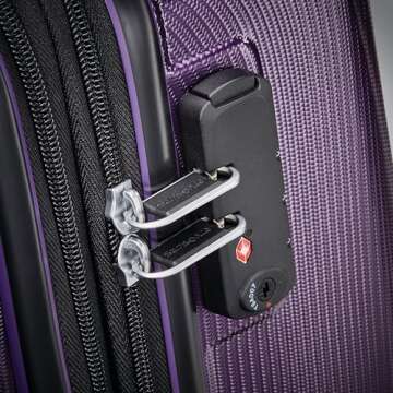 Samsonite Winfield 3 DLX Hardside Expandable Luggage with Spinners, Purple, 2-Piece Set (20/25)