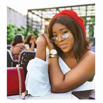 COASION Vintage Small Oval Aesthetic Sunglasses Retro for Women Men Hippie Cool Metal Frame Sun Glasses (Silver Frame/Blue Lens)