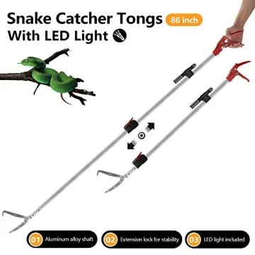 Smarkey 86 inch Snake Catcher Tongs - Safe & Portable Tool