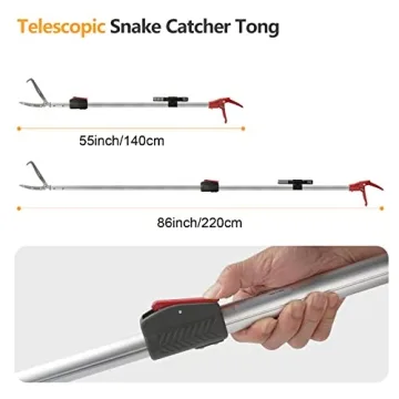 Smarkey 86 inch Snake Catcher Tongs - Safe & Portable Tool