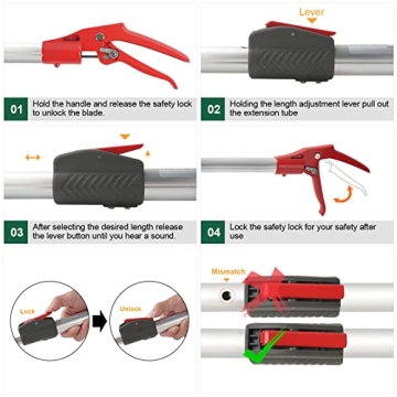 Smarkey 86 inch Snake Catcher Tongs - Safe & Portable Tool