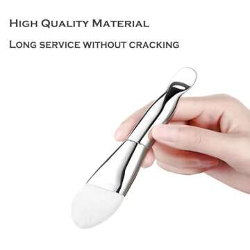 SALOCY Face Mask Brush Double-Ended,3 PCS Fan Shaped Soft Mask Brush Facial Mask Brush Professional ...