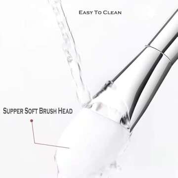 SALOCY Face Mask Brush Double-Ended,3 PCS Fan Shaped Soft Mask Brush Facial Mask Brush Professional Makeup Brushes Foundation Brush, Concealer brush and Kabuki Brush Skin Care Cosmetics Tool