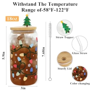 Christmas Color-Changing Glass Cup for Joyful Sips