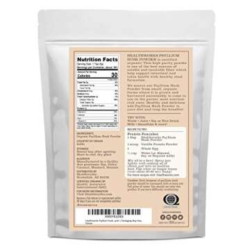 Healthworks Psyllium Husk Powder Organic Fiber Supplement