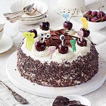 Chengu 120 Pieces Animal Food Picks for Kids Cartoon Animal Bento Box Fruit Picks Mini Fork Toothpicks for Kids Adults Food Fruit Cake Dessert Pastry Party Bento Christmas Decor