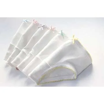 benetia Girls Underwear Toddler Briefs Cotton White 6-Pack Size 4t 5t