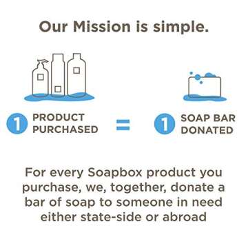 Soapbox Soap Bar Shampoo, 3.1oz Travel and Eco Friendly Hair Cleanser with Activated Charcoal. Vegan, Sulfate, Paraben, Cruelty & Silicone Free, Color Safe & Low Plastic