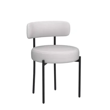 DYHOME Dining Chairs Set of 6 Modern Boucle Sherpa Grey