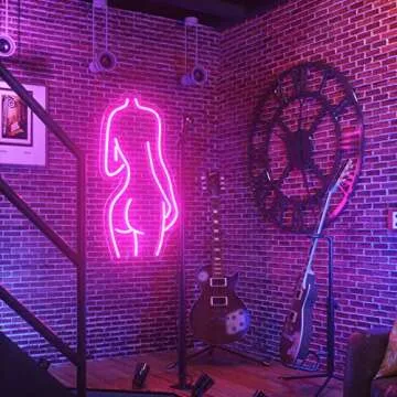 LED Pink Lady Back Neon Sign Suitable for Bedroom Living Coffee Shop Bar Club Wedding Party Decoration Neon Lights Personalized Neon Signs for Wall Art, With Dimmable Switch Neon Light Signs