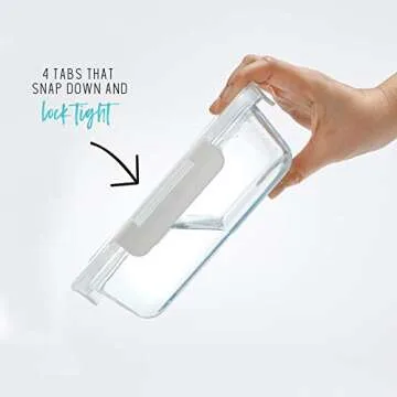 Fit & Fresh Glass Meal Prep Containers Set - 5 Pack