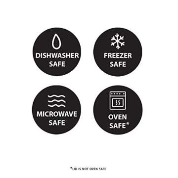 Fit & Fresh Glass Meal Prep Containers Set - 5 Pack