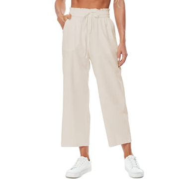 Comfortable and Stylish BCOFUI Womens Linen Wide Leg Pants