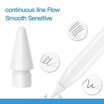 Apple Pencil Replacement Tips - Durable 4 Pack for Artists