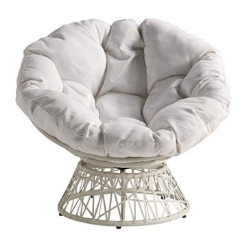 OSP Home Furnishings Papasan Chair with 360-Degree Swivel