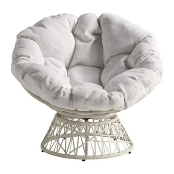 OSP Home Furnishings Papasan Chair with 360-Degree Swivel
