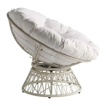 OSP Home Furnishings Papasan Chair with 360-Degree Swivel