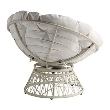 OSP Home Furnishings Papasan Chair with 360-Degree Swivel