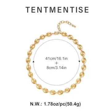 TENTMENTISE Chunky Chain Necklace for Women Gold Necklaces Cute Pig Nose Chain Necklace Chain Choker Statement Necklace Women Jewelry Gift
