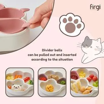 Firgi MEOWMEOW Silicone Kids Suction Plates - Non-Slip & Fun