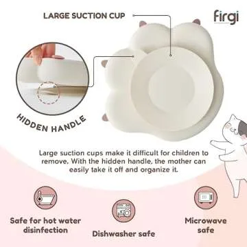 Firgi MEOWMEOW Silicone Kids Suction Plates - Non-Slip & Fun