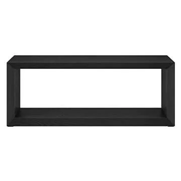 Henn&Hart 48" Wide Rectangular Coffee Table in Black Grain, for Home, Living Room, Bedroom, Entertainment Room, Office