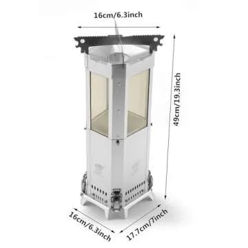 BiggerFire Secondary Combustion Low Smoke Camping Stove, Aluminium Tabletop Fire Pit for Outdoor Safe Burning Firepits Fueled Pellets,Portable Camp Stove with Carry Bag for Backyard Patio Garden