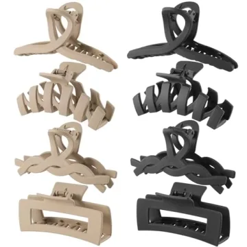 Stylish Large Claw Clips for Thick Hair, Strong Hold