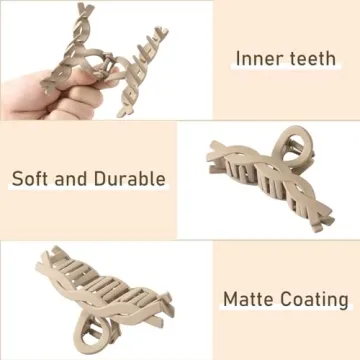 Stylish Large Claw Clips for Thick Hair, Strong Hold
