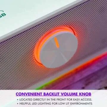 Tilted Nation Computer Soundbar for Desktop (White (Old))