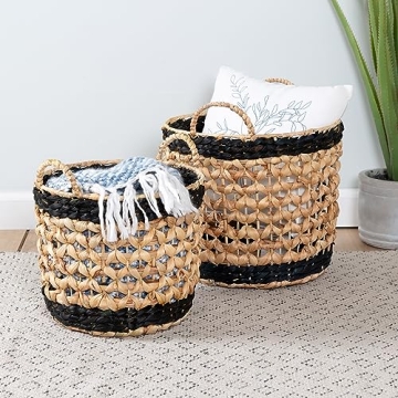 Honey-Can-Do Decorative Wicker Baskets Set of 2