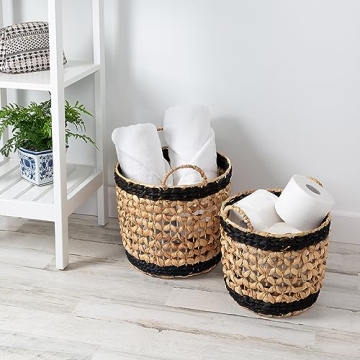 Honey-Can-Do Decorative Wicker Baskets Set of 2